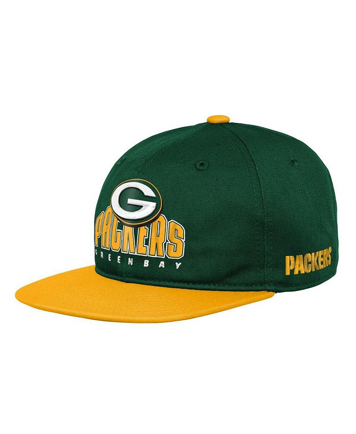 Зеленая кепка Green Bay Packers Legacy Deadstock для мальчиков и девочек Snapback Outerstuff, зеленый