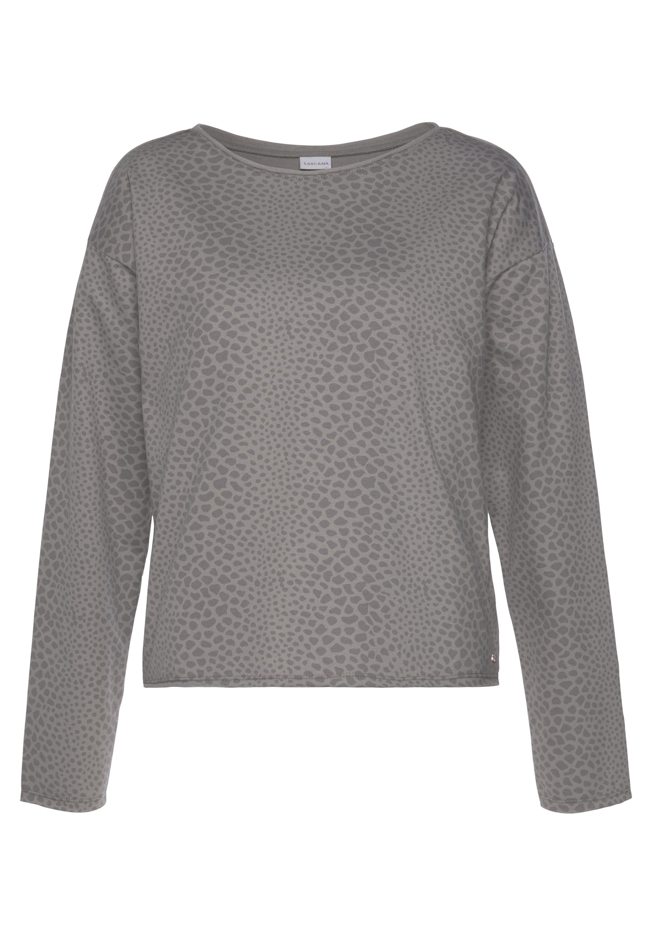 Свитер LASCANA Sweatshirt, серо-коричневый поло zara sweatshirt with zip серо коричневый