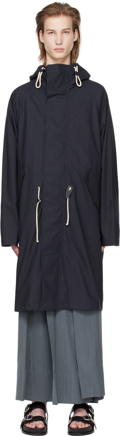 

Темно-синяя парка на шнурке Jil Sander