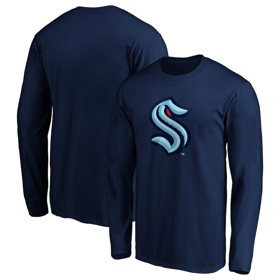 

Футболка с длинным рукавом Fanatics Branded Seattle Kraken, нави