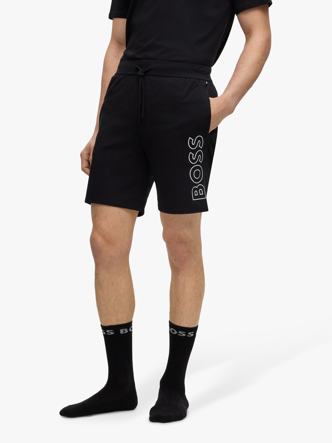 

Пижамные шорты с логотипом BOSS HUGO BOSS, черный