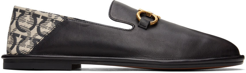 

Черные лоферы Nomadic Stories Черный бежевый Ferragamo