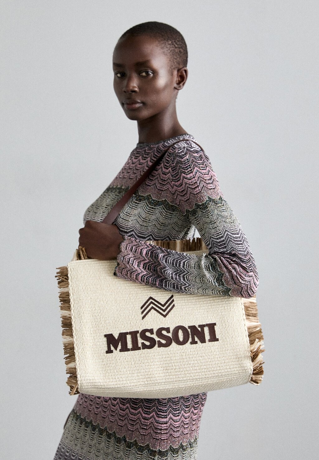 

Сумка для покупок TOTE MEDIUM Missoni, бежевый