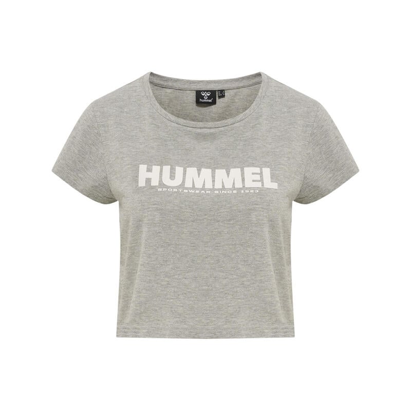 

Укороченная футболка Hmllegacy женская для отдыха HUMMEL, цвет grau