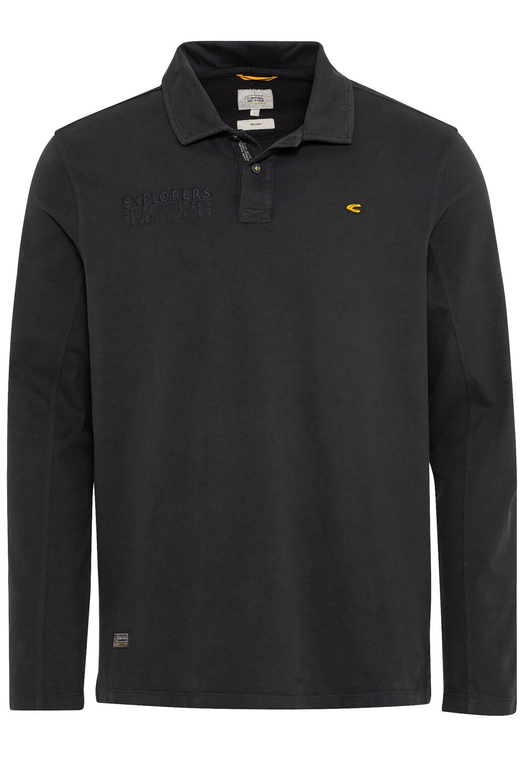 

Поло Camel Active Langarm aus zertifiziertem Organic Cotton, черный