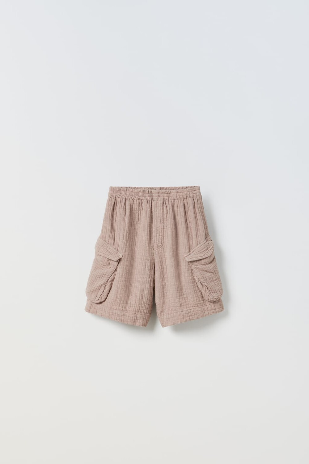 

Длинные шорты-бермуды с текстурированной формой ZARA, коричневый/тауповый