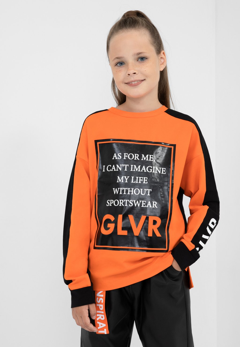 Рубашка с длинным рукавом Gulliver, цвет orange футболка с длинным рукавом с имитацией многослойности бежевая gulliver цвет бежевый размер 110