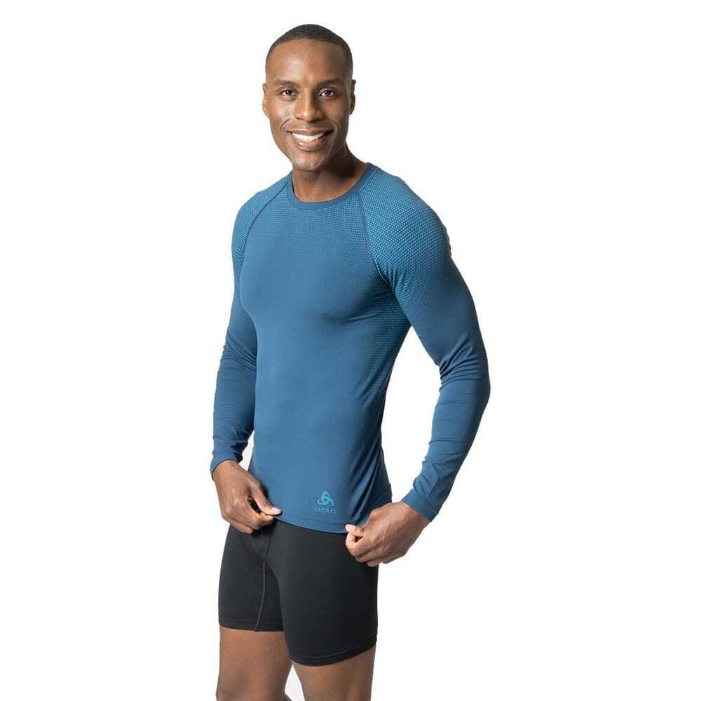 

Базовый слой с длинным рукавом Odlo Crew Performance Light Eco, синий