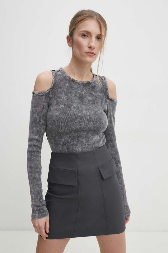 

Хлопковая блузка Answear Lab, серый