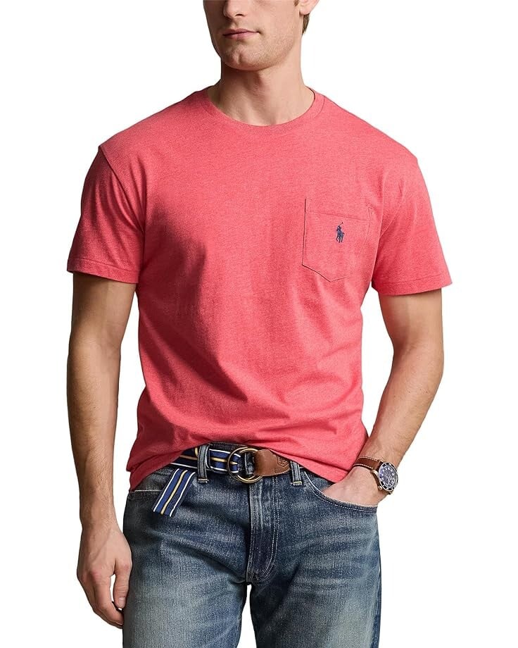 

Футболка Polo Ralph Lauren Classic Fit Pocket, цвет Highland Rose Heather/C7976