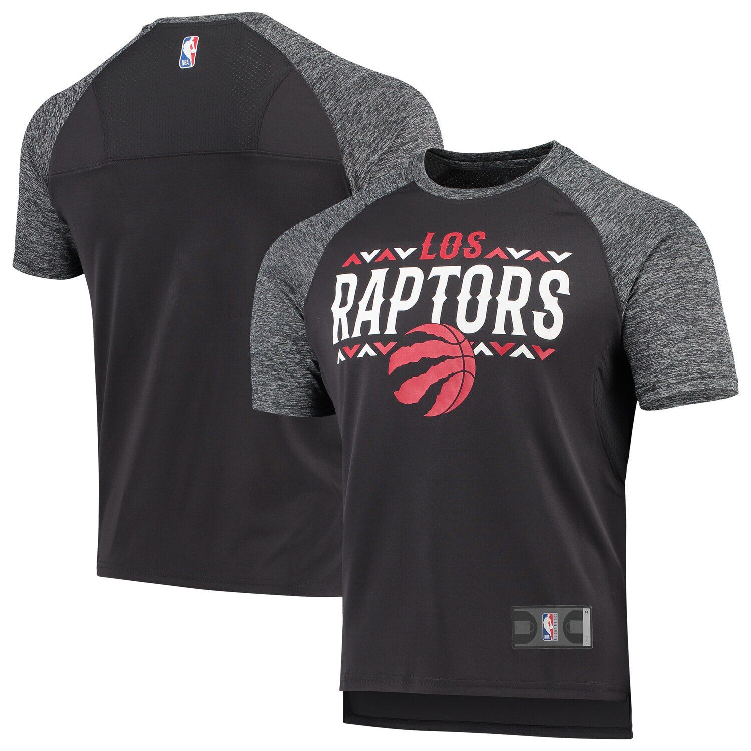 

Мужская футболка Fanatics черного цвета/темно-серого цвета Toronto Raptors Noches Shooting реглан