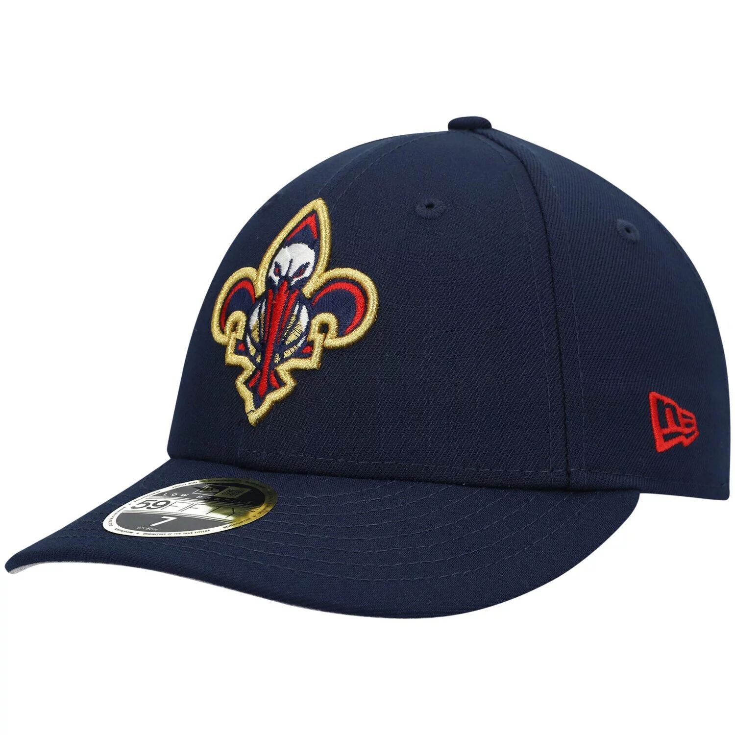 

Мужская темно-синяя бейсболка New Era New Orleans Pelicans Team с логотипом, низкопрофильная 59FIFTY, приталенная шляпа
