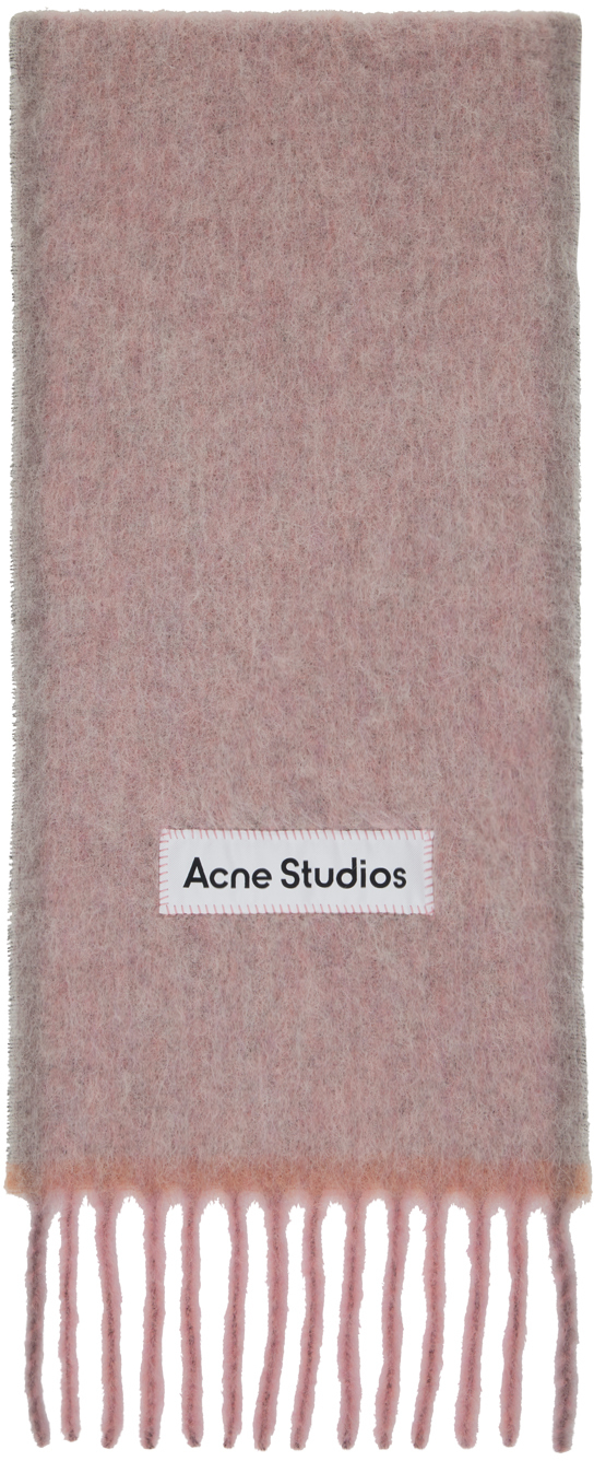 

Розовый шарф с бахромой Dusty Acne Studios