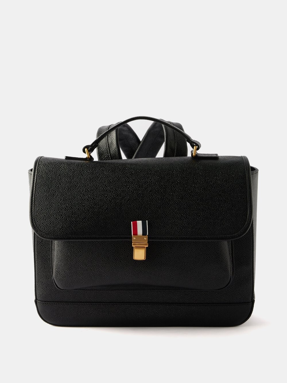 

Рюкзак из зерненой кожи Thom Browne, черный