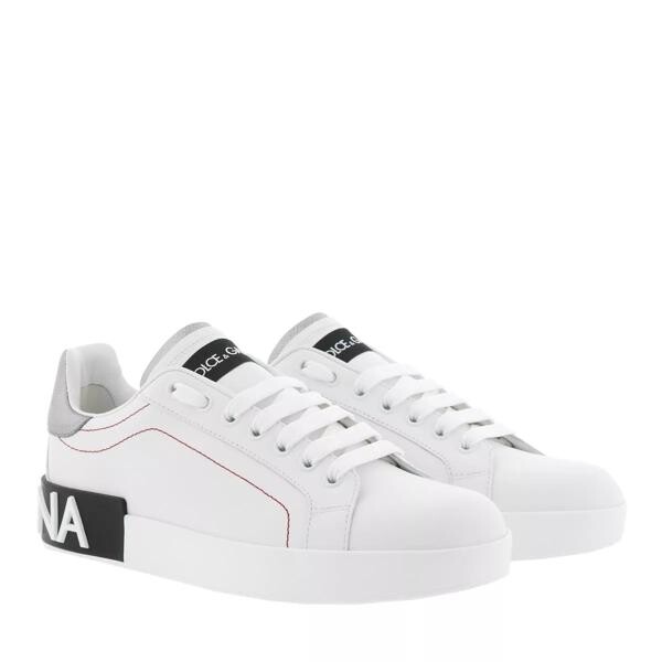

Кроссовки portofino sneakers calf leather white/silver Dolce&Gabbana, белый