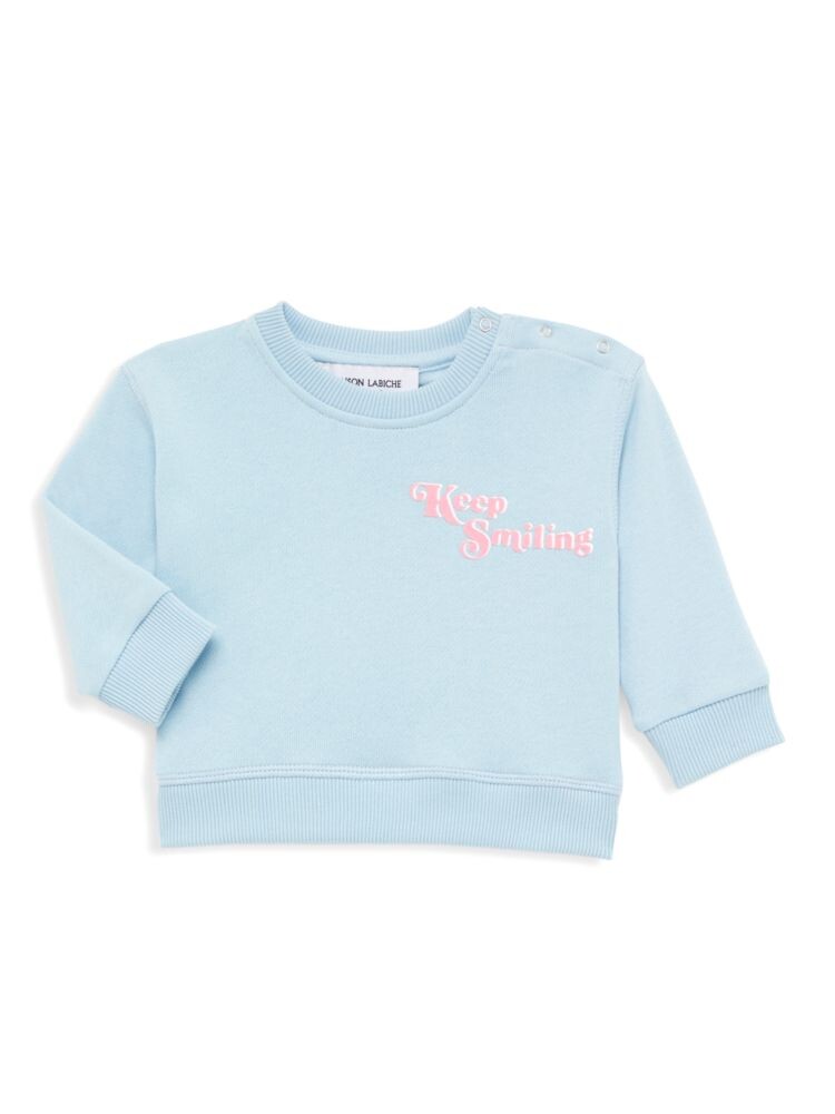 

Толстовка для маленьких девочек «Keep Smiling» Maison Labiche, цвет Pastel Blue