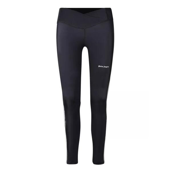 

Брюки logo leggings with striped details to the side Palm Angels, черный