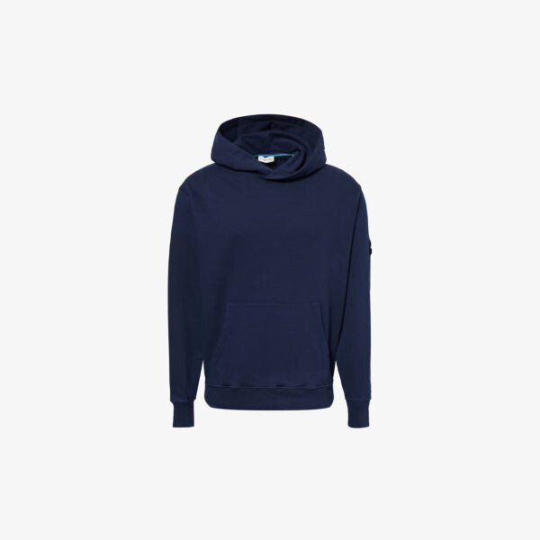 

Толстовка с капюшоном Brand-Patch из органического хлопка с эластичной резинкой Sandbanks, синий