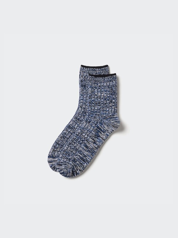 

Короткие носки меланжевые Uniqlo, синий