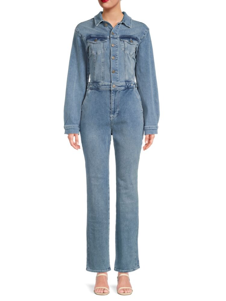 

Джинсовый комбинезон Good American, цвет Medium Blue