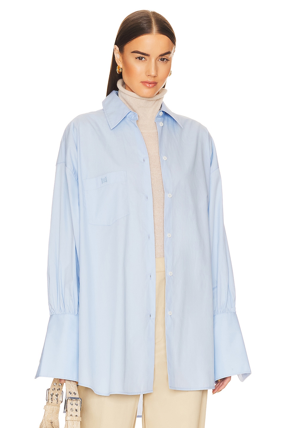 Рубашка Helsa Cotton Poplin Oversized, цвет Sky Blue