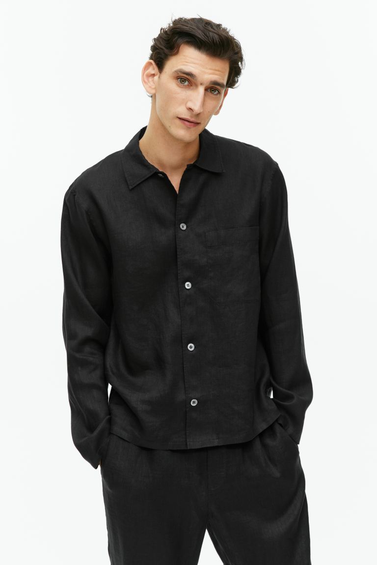 Льняная рубашка ARKET рубашка leo arket цвет black