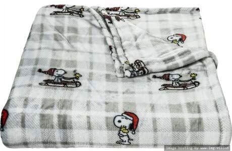 

Плед вельветовый Berkshire Velvet Snoopy Sleigh, серый