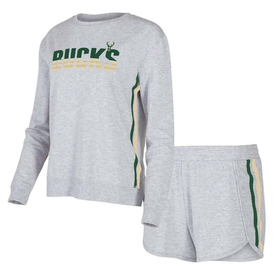 

Пижамный комплект Concepts Sport Milwaukee Bucks, серый