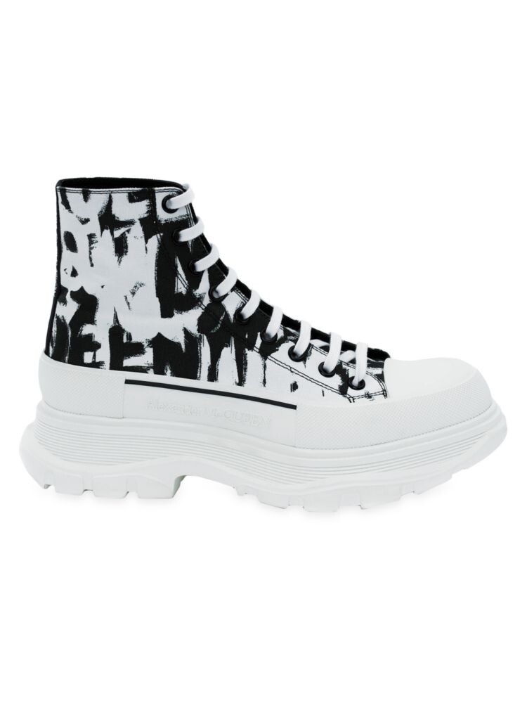 

Кроссовки на шнуровке на массивной подошве Alexander Mcqueen, цвет White Black
