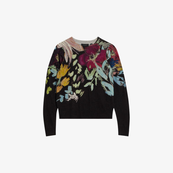 

Вязаный джемпер magarit с цветочным узором Ted Baker, черный