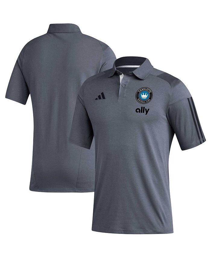 

Мужская серая рубашка-поло для тренировок Charlotte FC 2023 adidas, серый