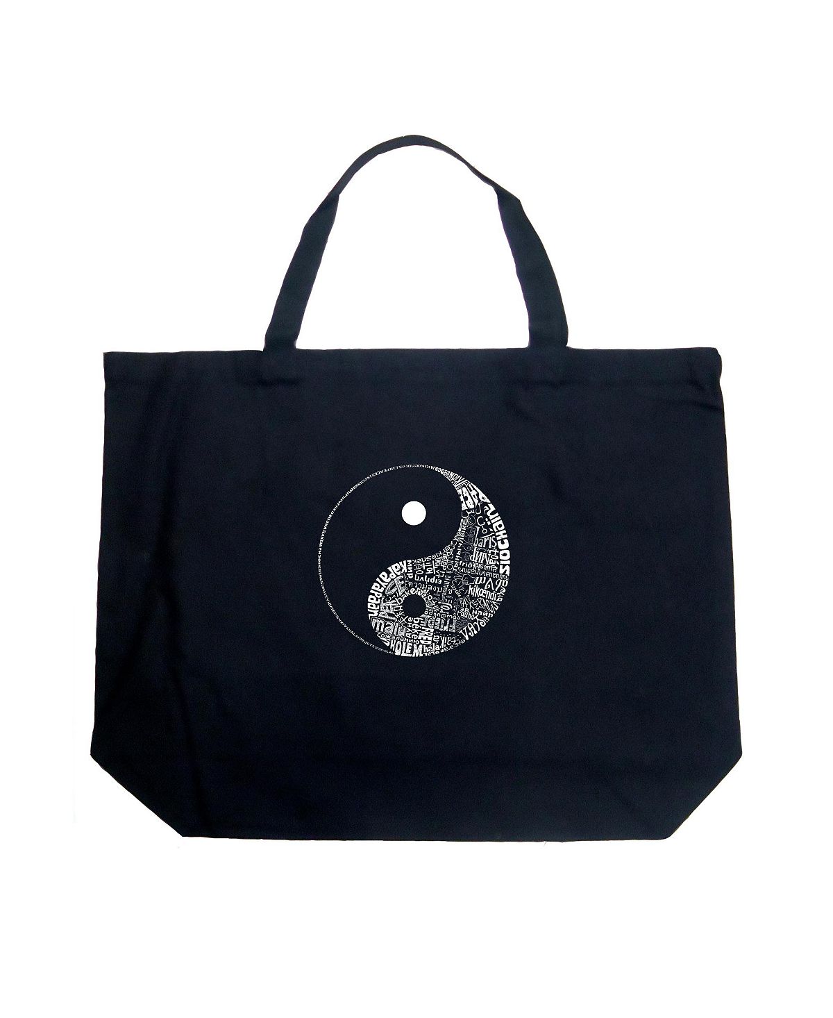 

Yin Yang - Large Word Art Tote Bag LA Pop Art, черный