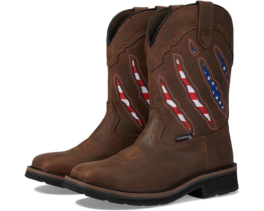 Ботинки Wolverine Rancher Claw Steel-Toe Wellington, цвет Brown/Flag