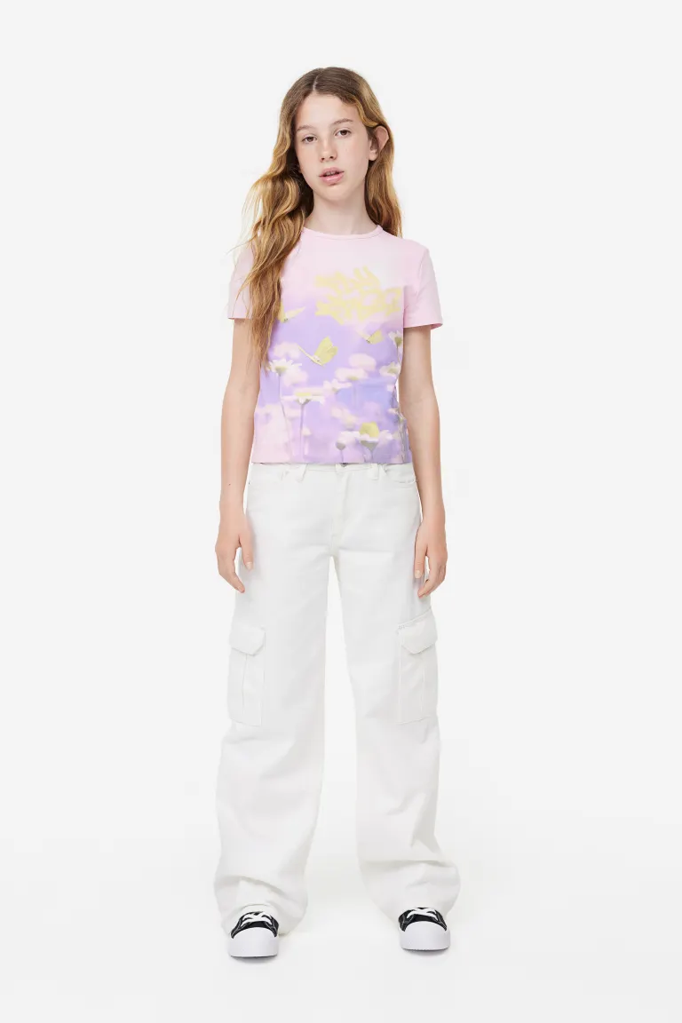 

Футболка с принтом H&M, розовый