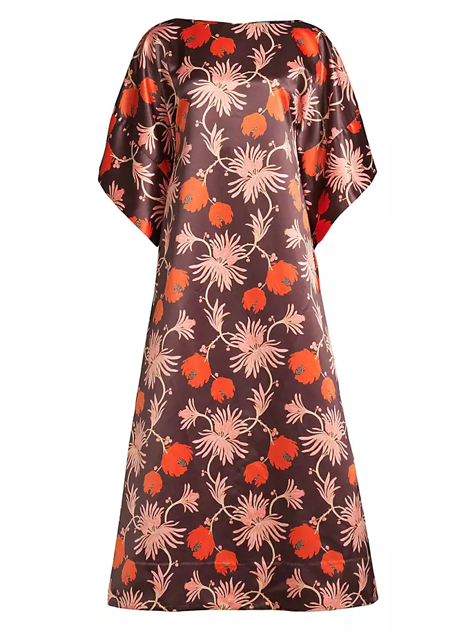 

Платье макси Spinnaker с цветочным принтом Frances Valentine, цвет brown pink orange