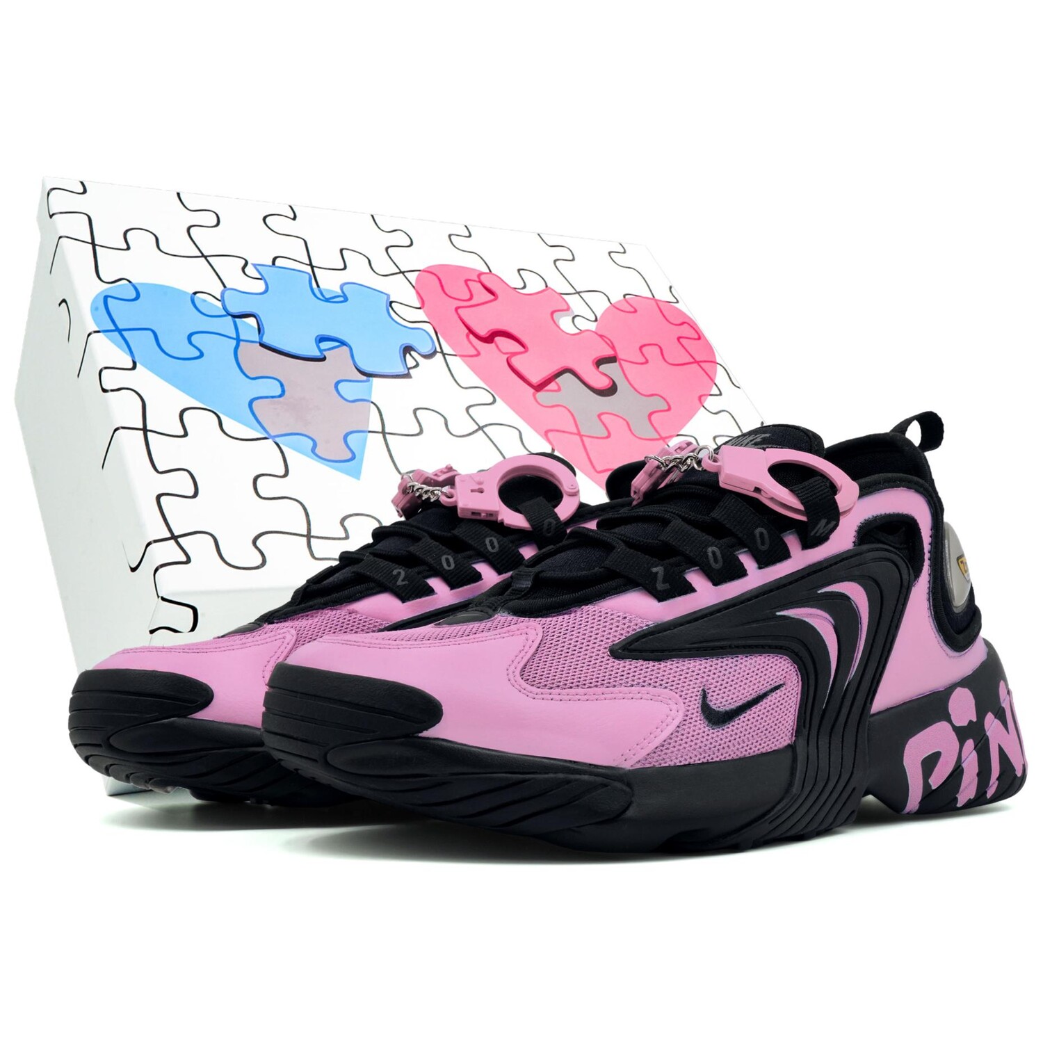 

Кроссовки Nike Zoom 2K Chunky Sneakers Unisex Low-top Pink/Black/Silver/Yellow, белый