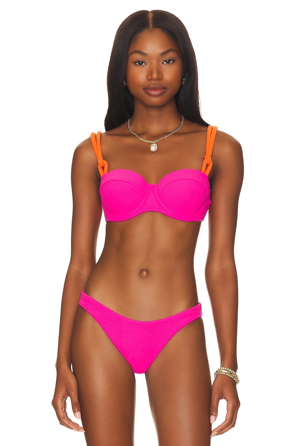 

Топ бикини Seafolly Coco Beach Bustier, цвет Fuchsia Rose