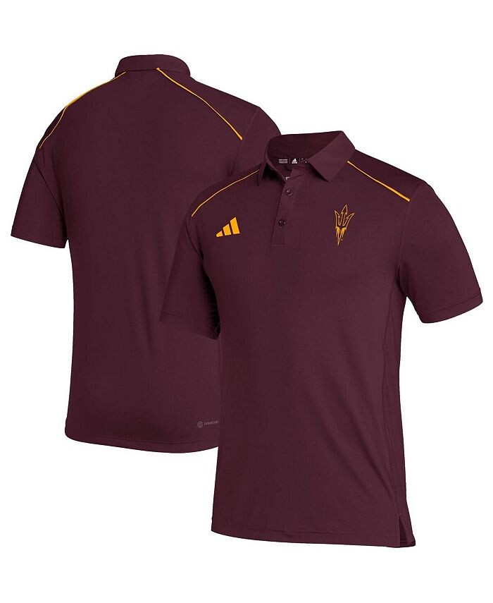 

Мужская бордовая рубашка-поло Arizona State Sun Devils Coaches AEROREADY adidas, красный