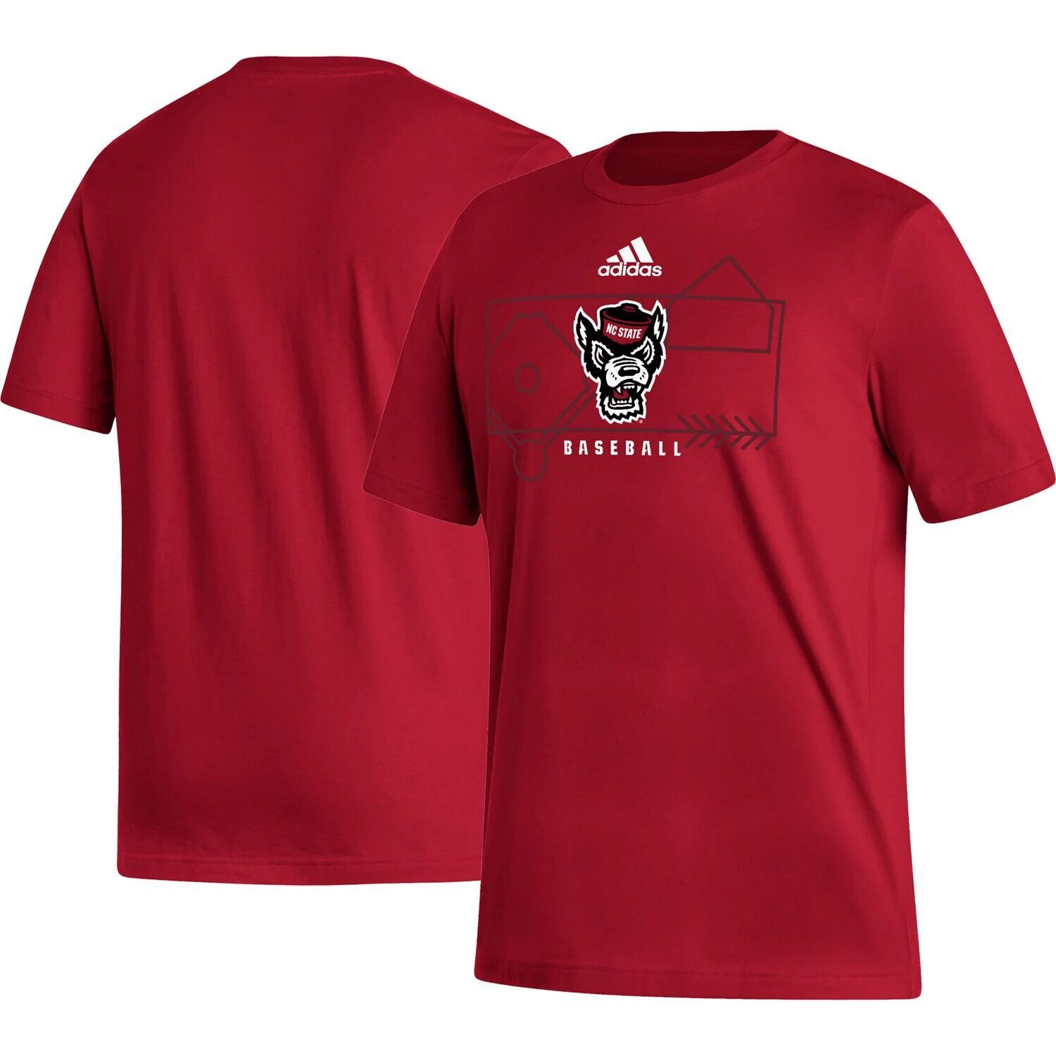 

Мужская красная футболка NC State Wolfpack Locker Lines Basketball Fresh adidas, Красный