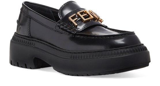 

Лоферы Фендиграфия Fendi, темно-серый