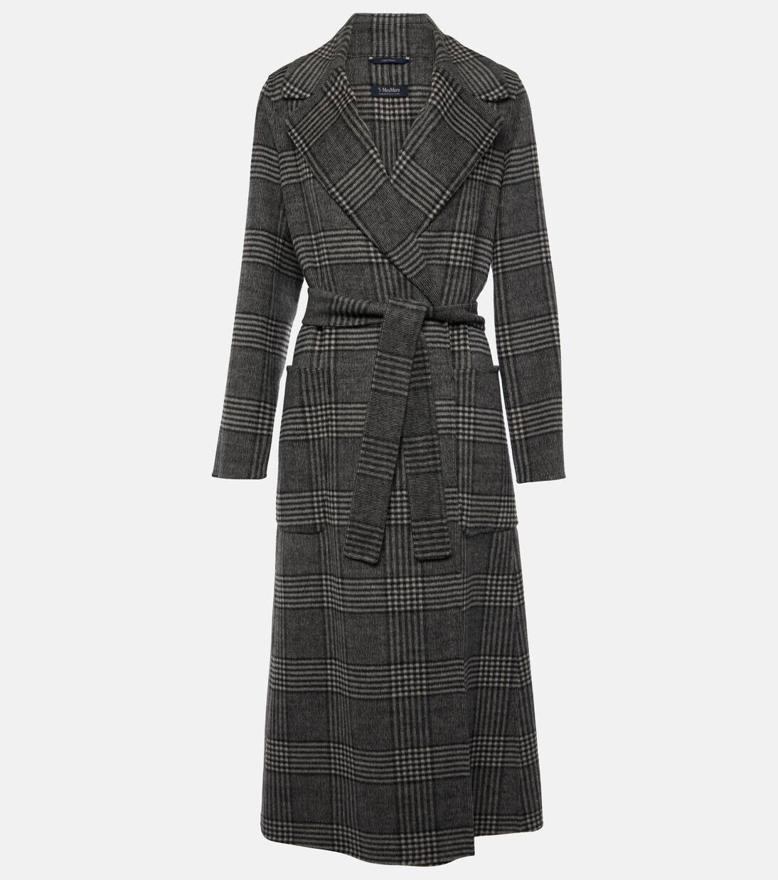 

Пальто-халат из смеси шерсти в клетку Galles 'S Max Mara, цвет scoozzese