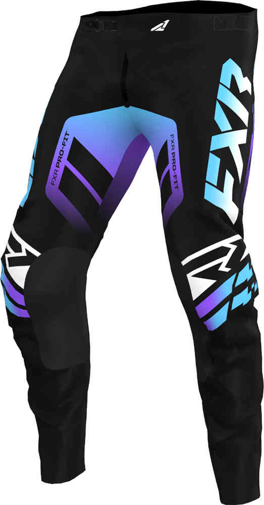 Молодежные брюки для мотокросса Revo Comp FXR, черный/фиолетовый