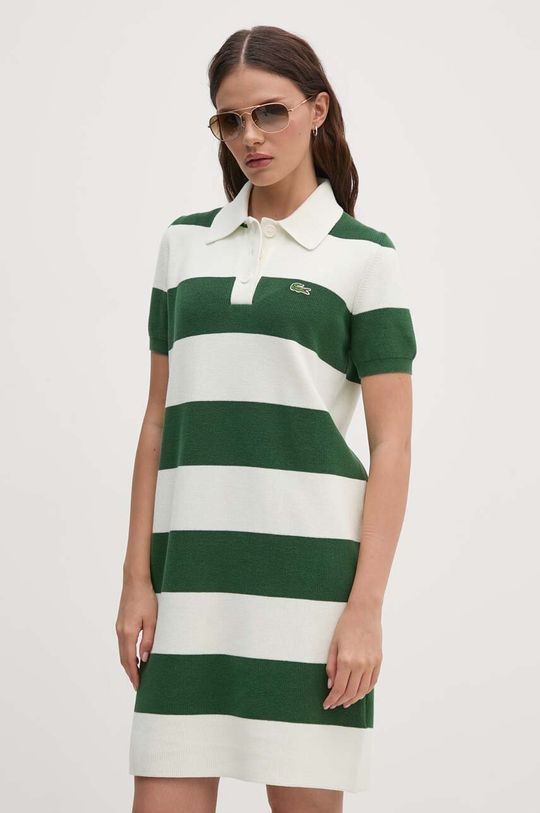 

Хлопковое платье Lacoste, зеленый