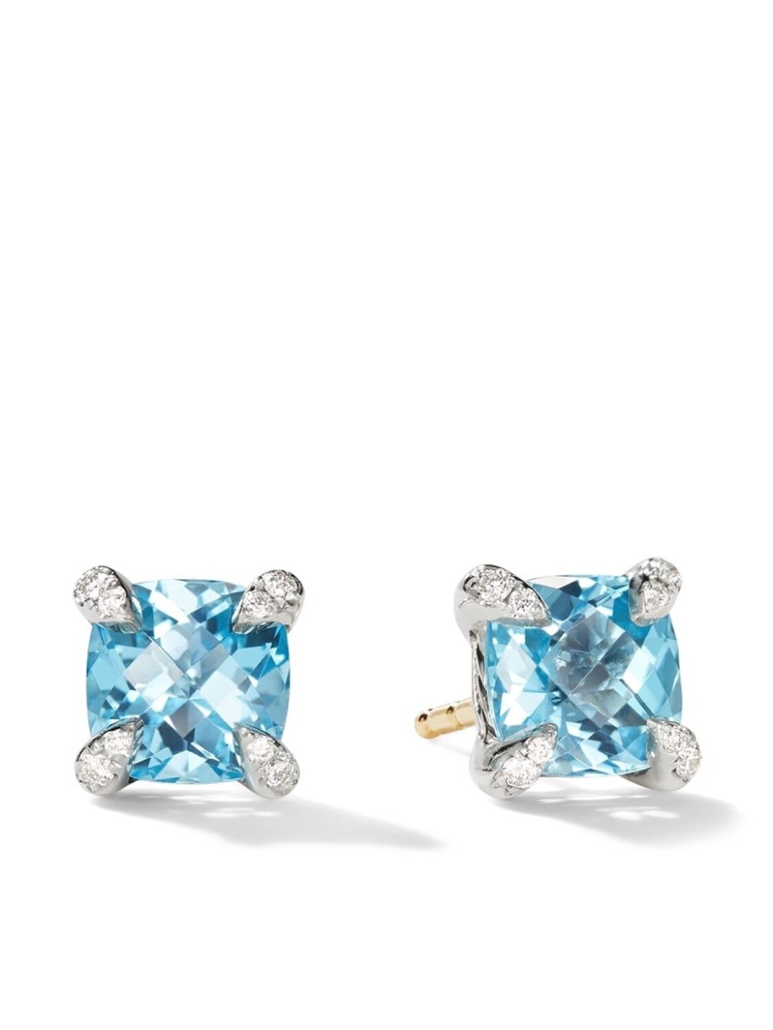 

Серебряные серьги Petite Chatelaine с топазами и бриллиантами David Yurman, синий
