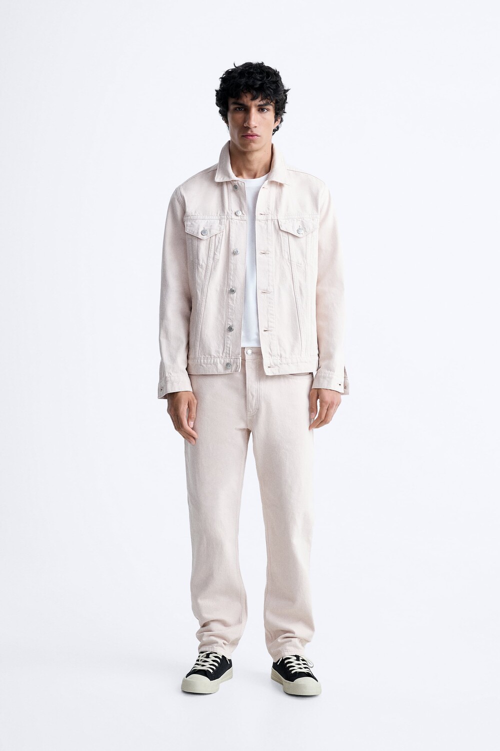 

Цветная джинсовая куртка Zara, розовый