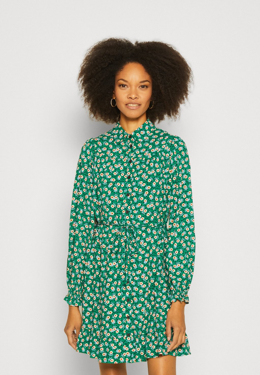 Платье-рубашка Marks & Spencer, зеленый