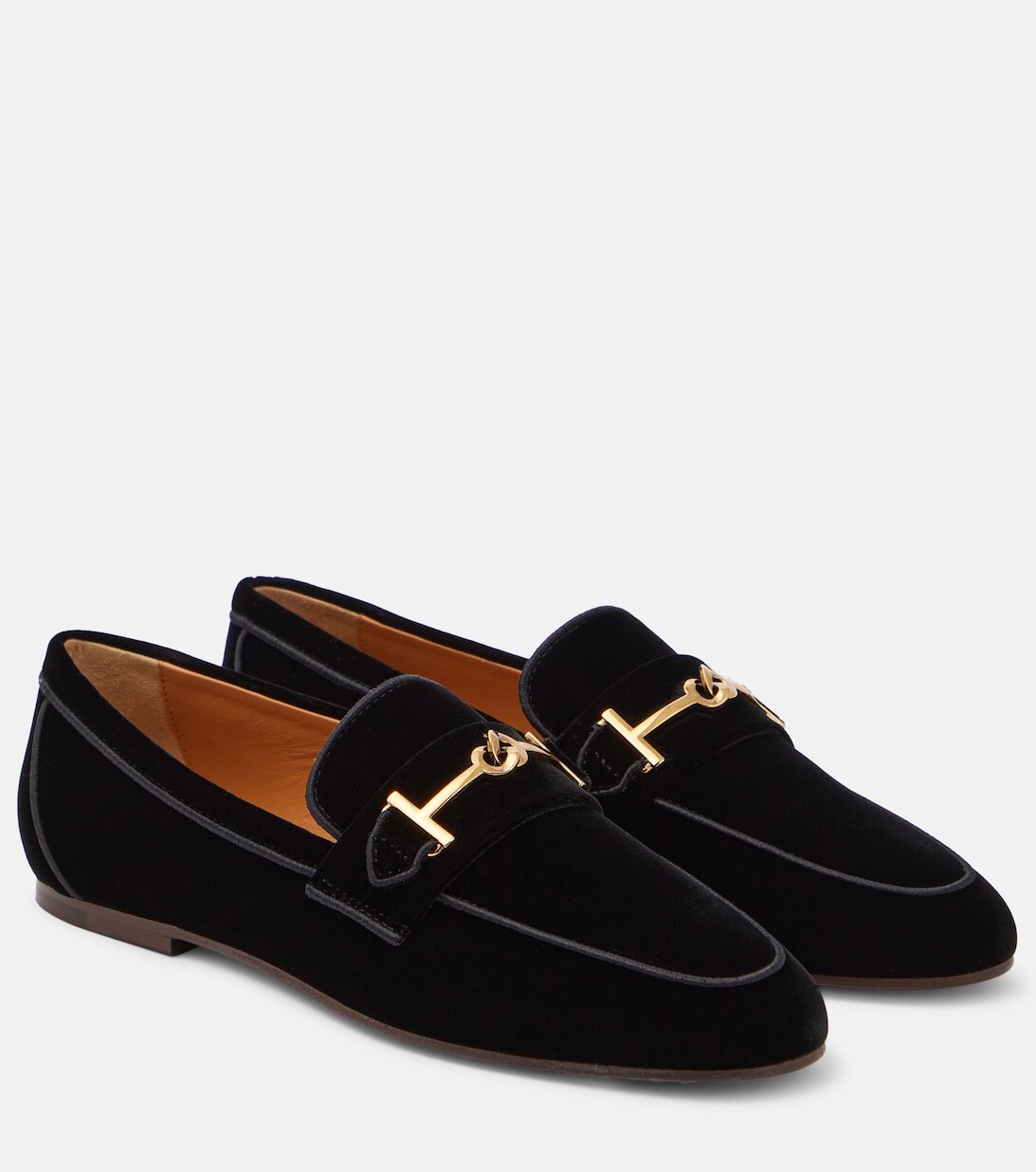 

Украшенные бархатные лоферы Tod's, черный