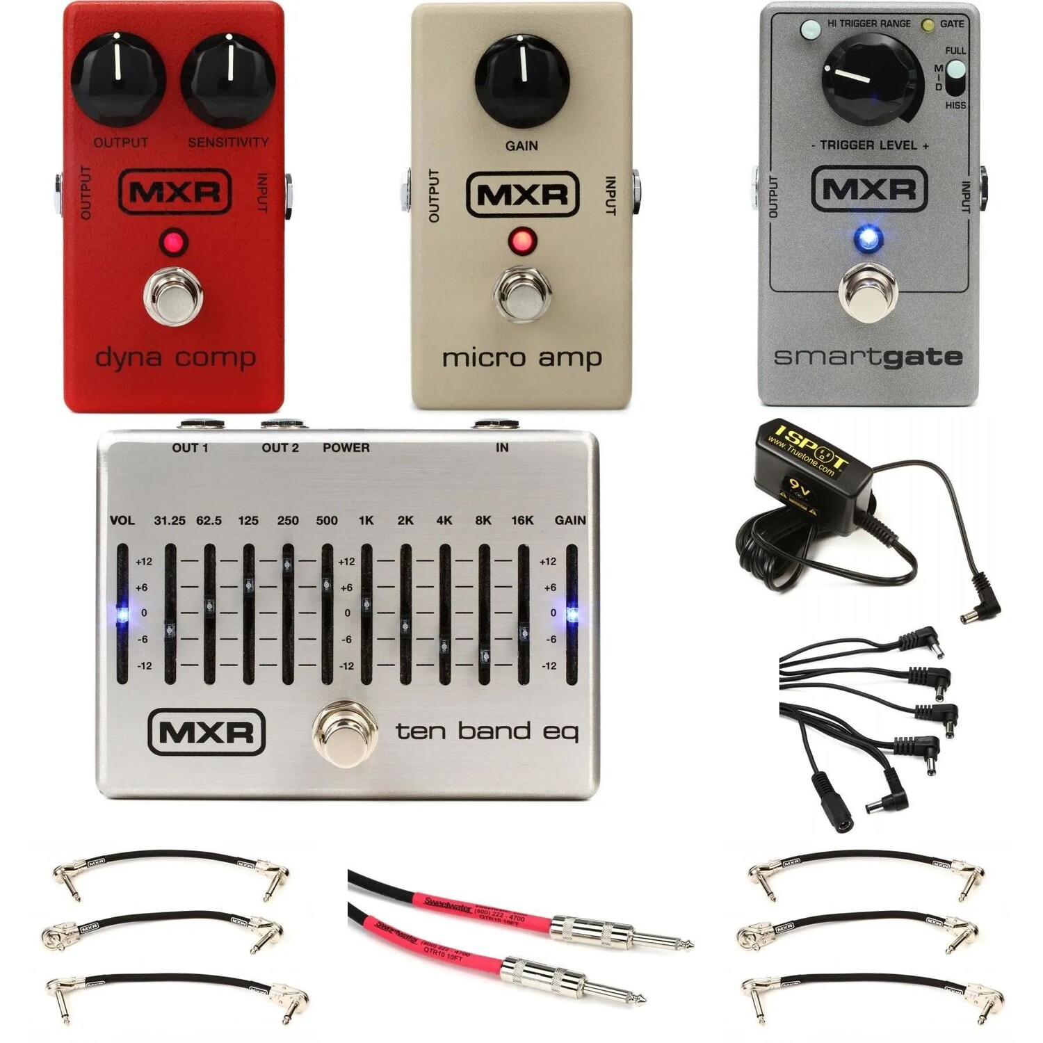 

Комплект педалей управления тембром MXR с блоком питания