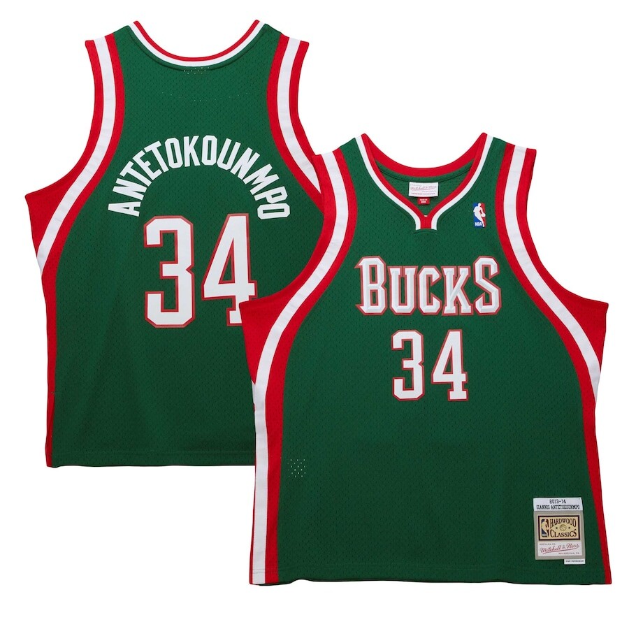 

Джерси Mitchell & Ness Milwaukee Bucks, зеленый
