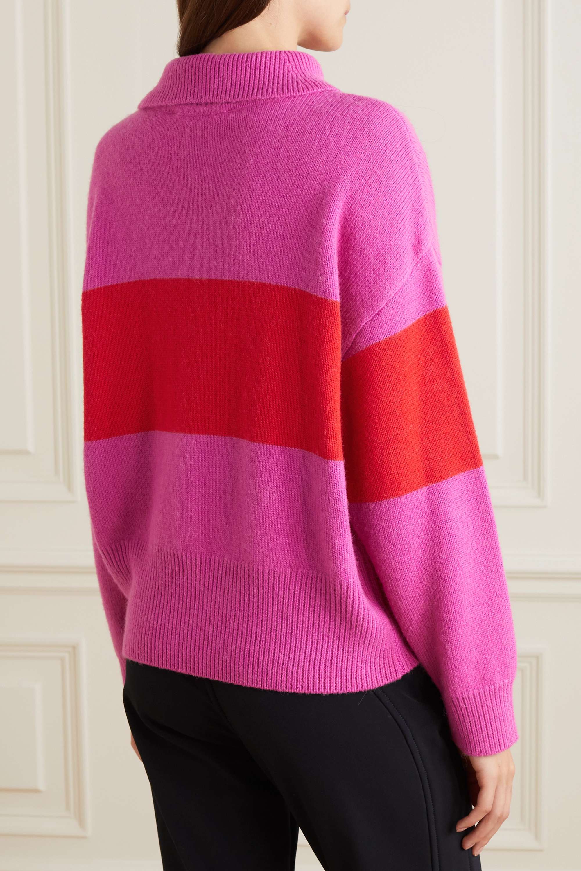 цена GOLDBERGH двухцветный вязаный свитер Jules, ярко-розовый